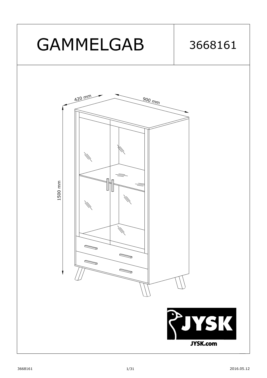 JYSK Gammelgab User Manual