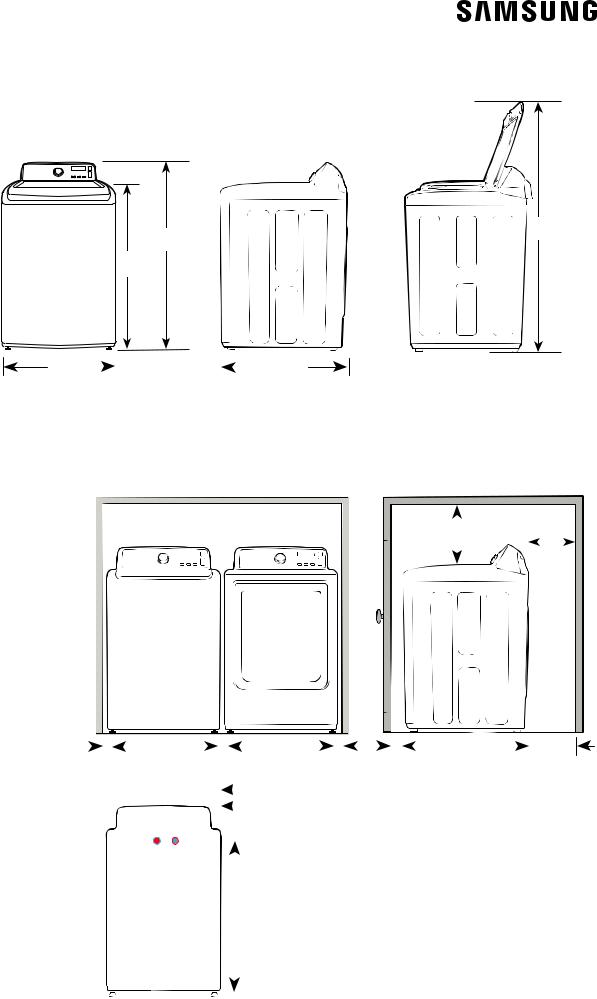 Samsung WA44A3405AW Specification Sheet