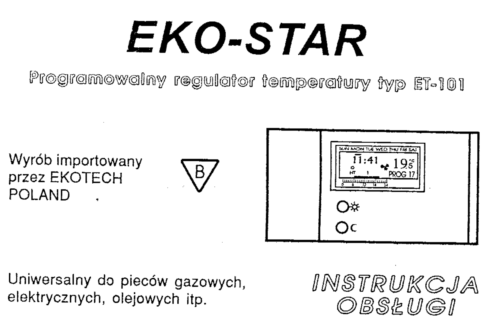 Ekotech EKO-STAR User Manual