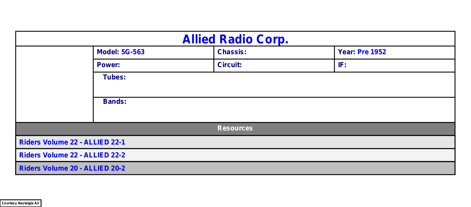 Allied Radio 5G563 Schematic - ManualMachine.com