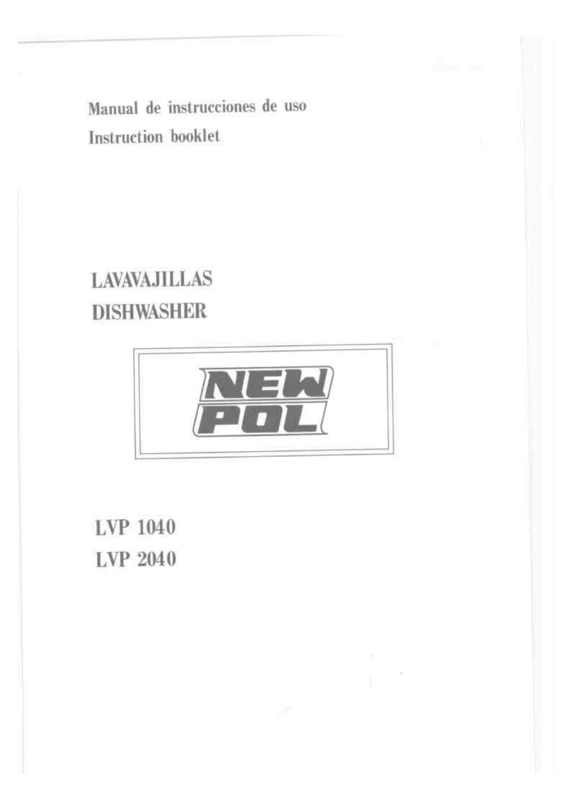 New pol LVP2040, LVP1040 instruction Manual