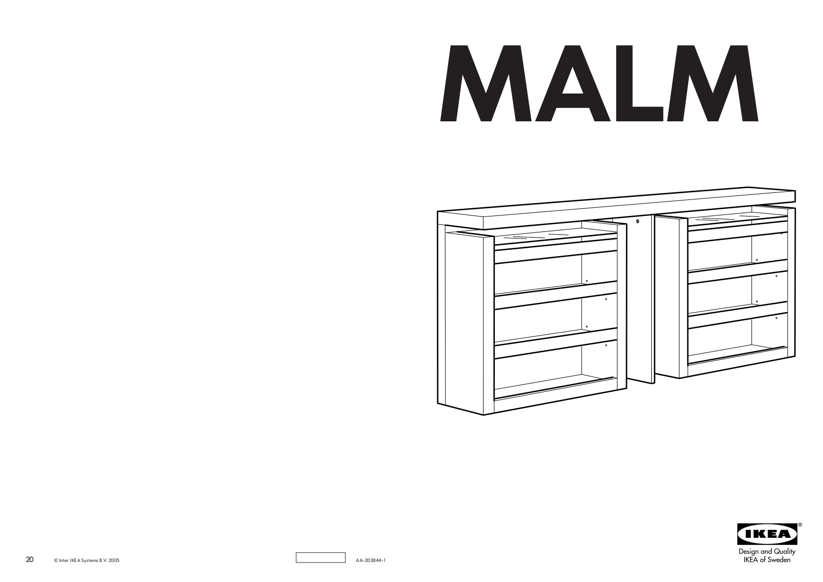 IKEA MALM 3 PIECE HEADBOARD-BED SHELF SET QUEEN Assembly Instruction