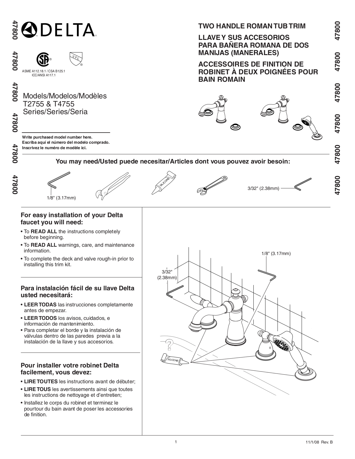 Factory Direct Hardware T4755-LHP User Manual