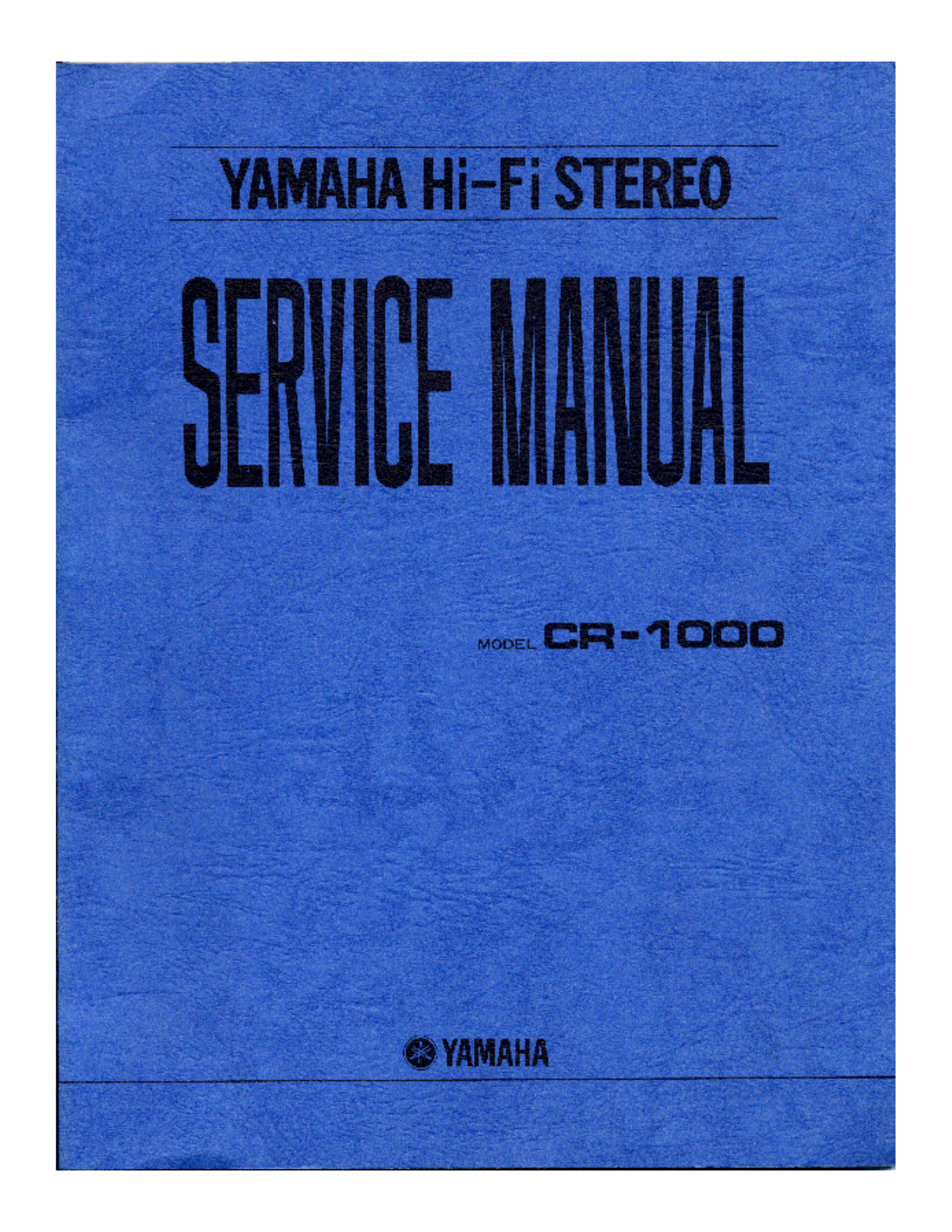 Yamaha CR-1000 Service Manual