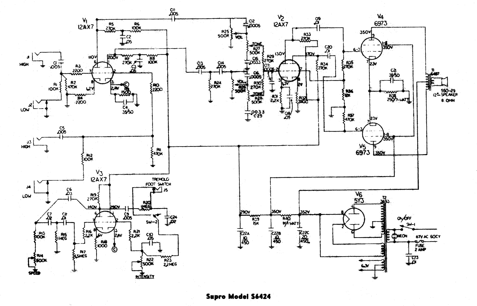 Supro s6424 schematic - ManualMachine.com