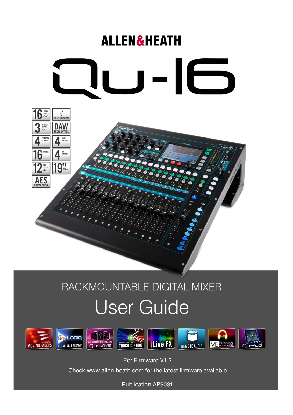 Allen & heath Qu-16 User Manual