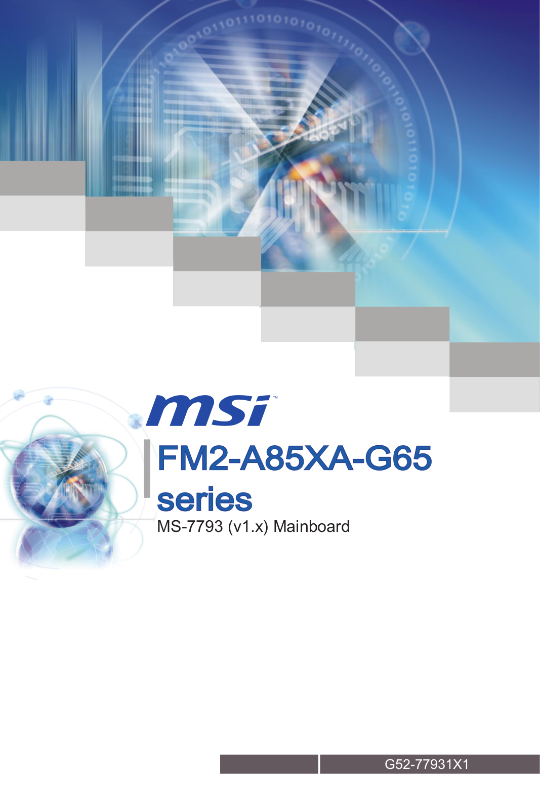 MSI FM2-A85XA-G43 User Manual