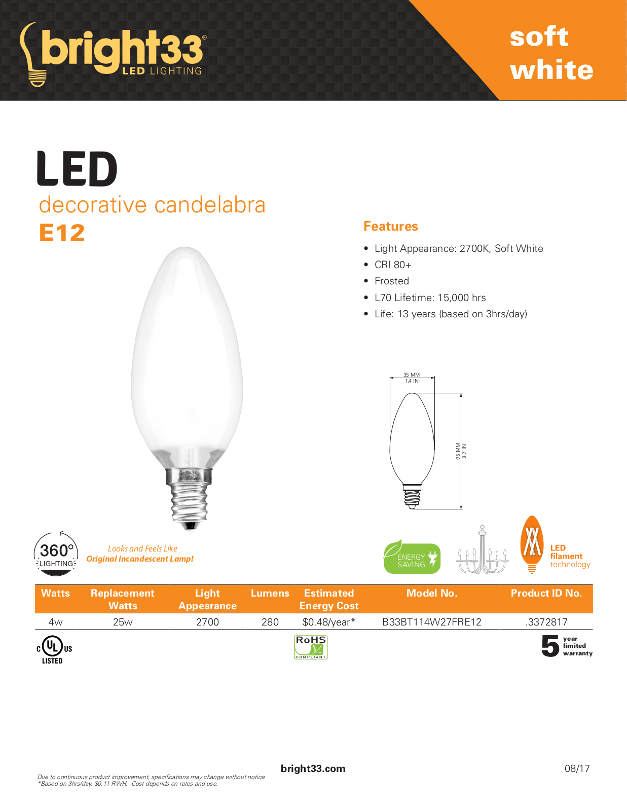 Bright33 CVKO1002 Specifications - ManualMachine.com