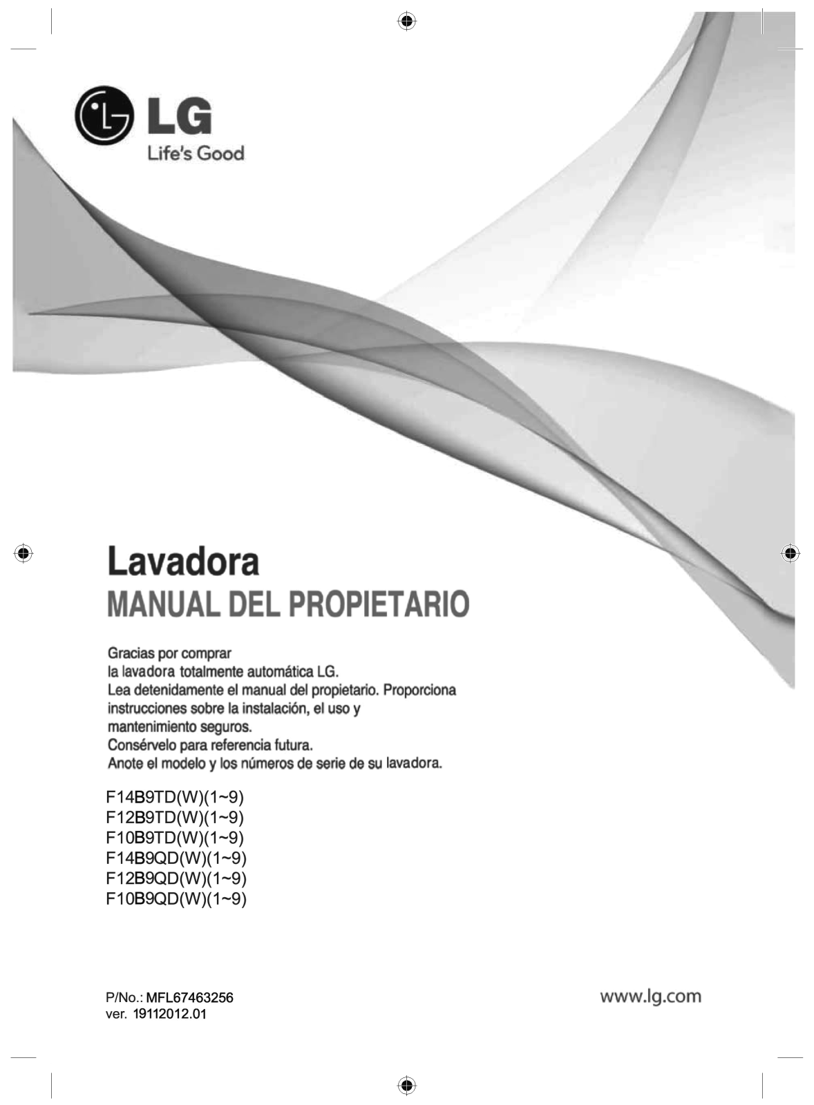 LG F10B9QDW User Manual