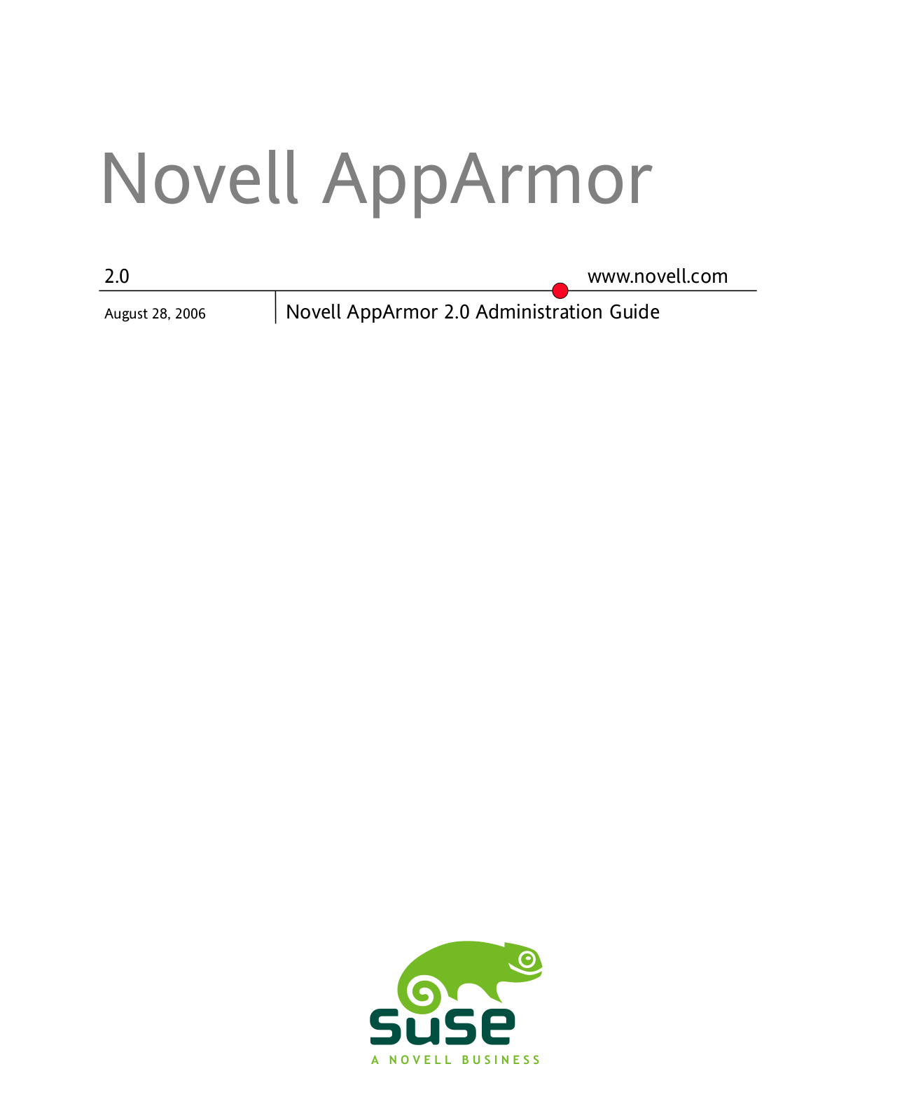 Novell APPARMOR 2.0 ADMINISTRATION GUIDE