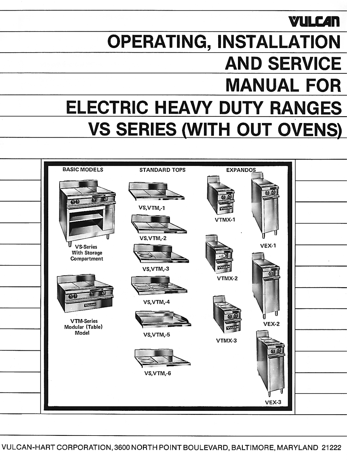 Vulcan VEX1 Service Manual