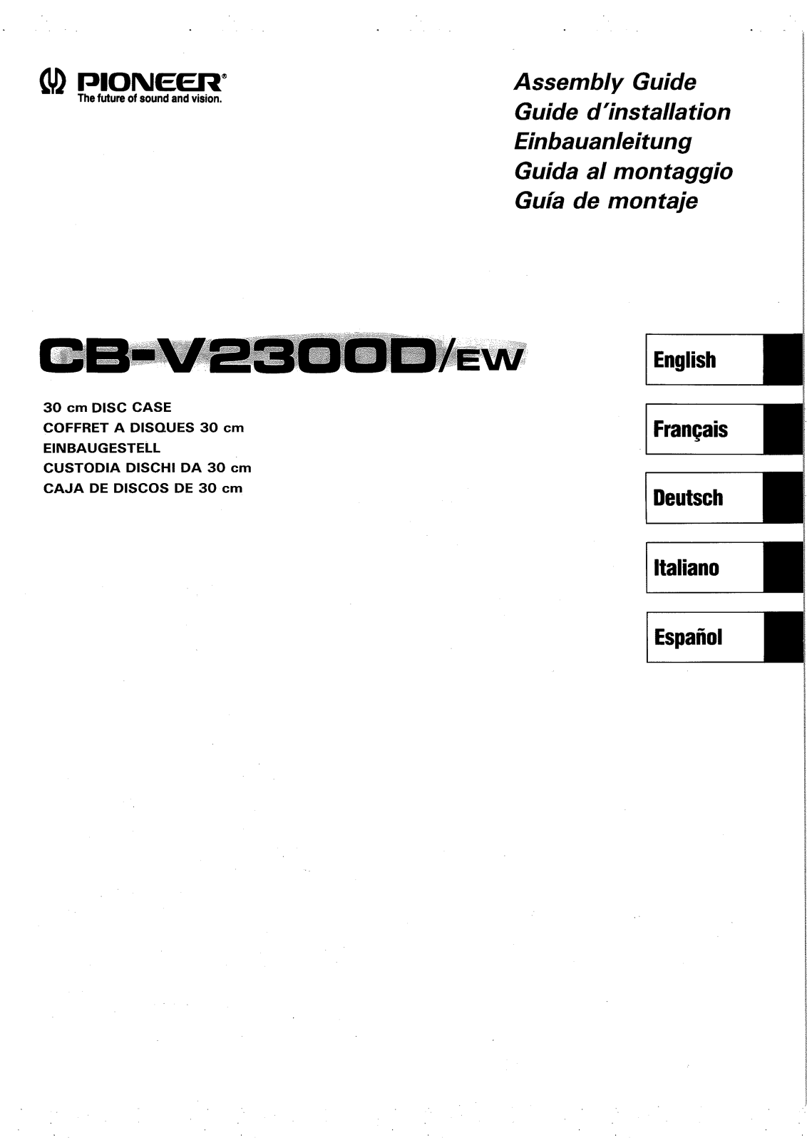 Pioneer CBV-2300 Owners manual