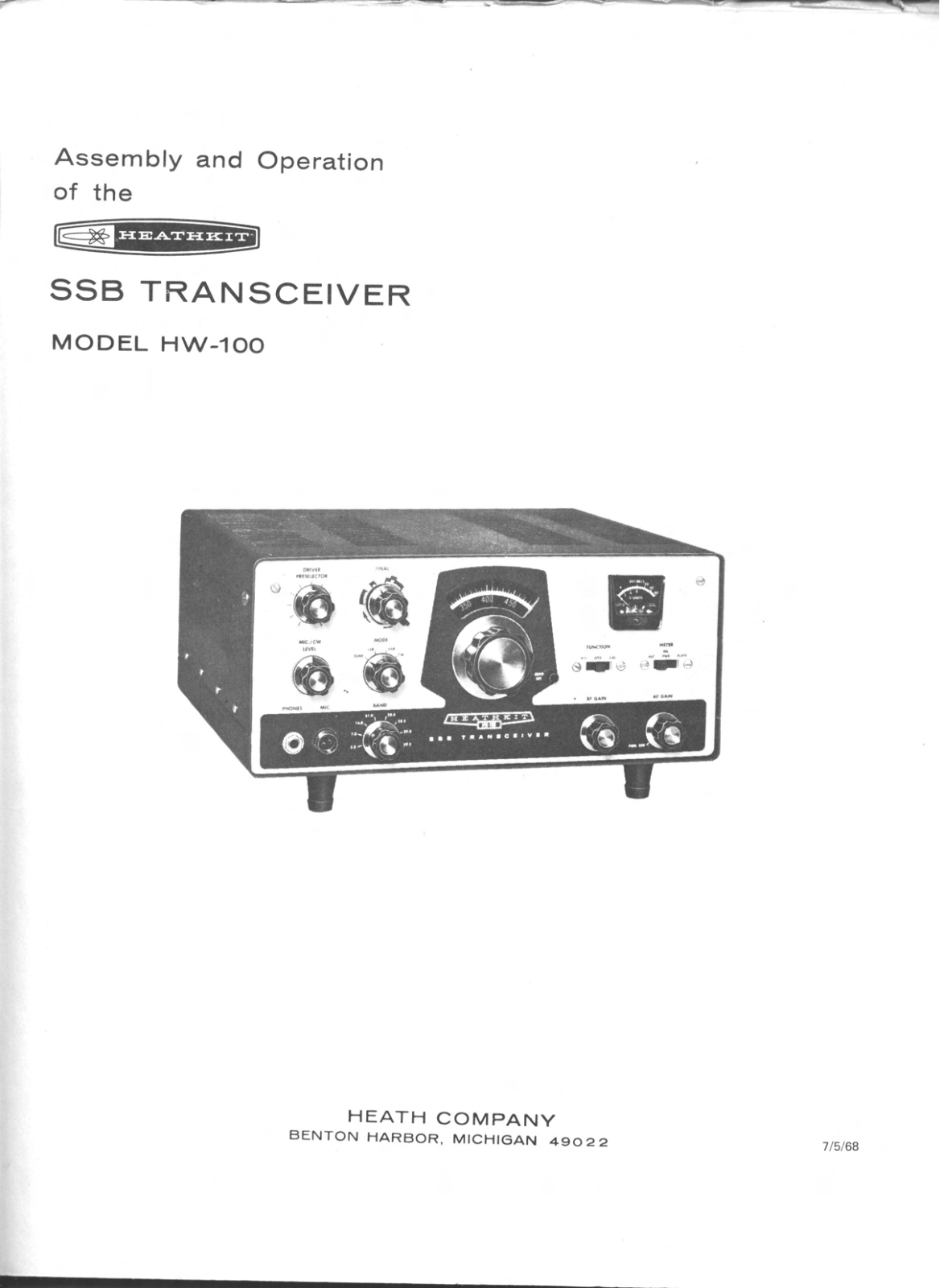 Heathkit HW-100 User Manual