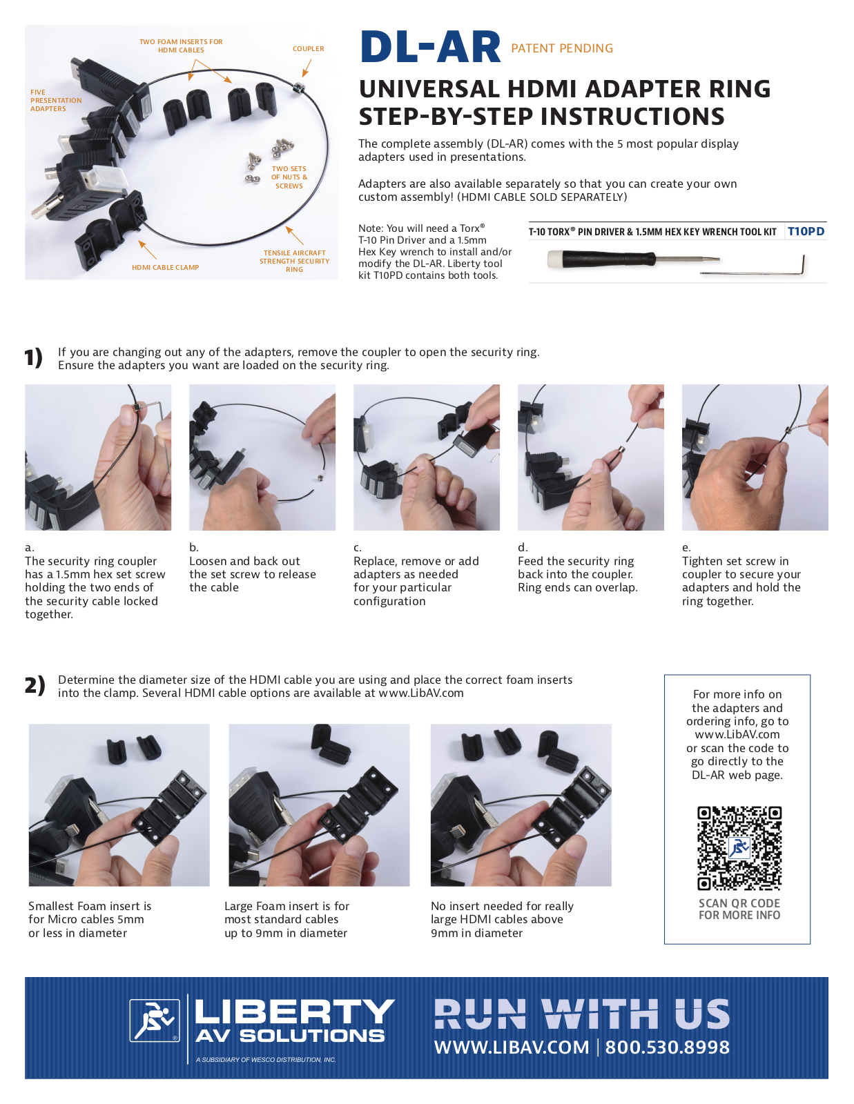 Liberty AV DL-AR Instructions