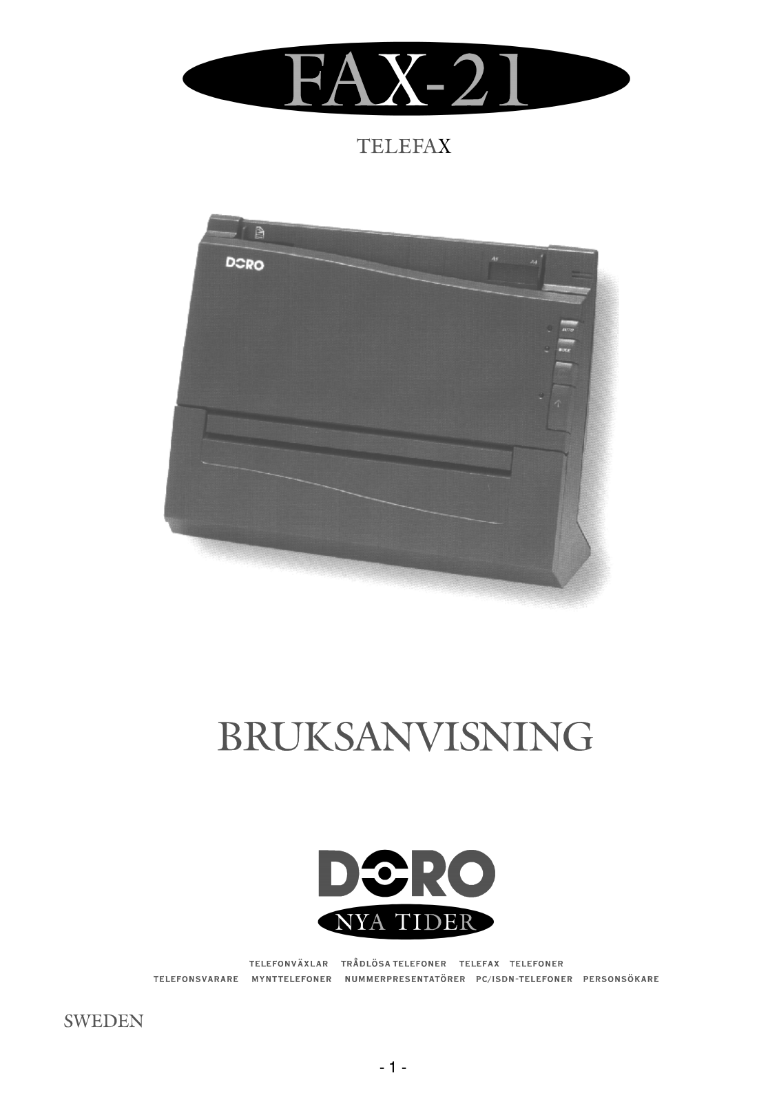 DORO Fax21 User Manual