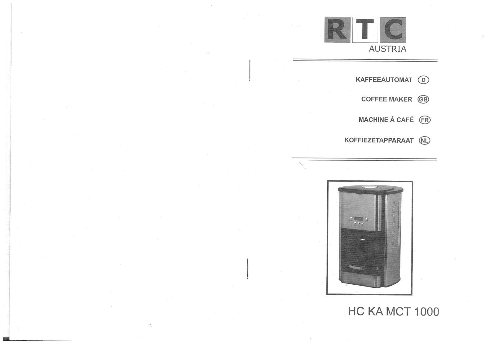 RTC HC KA MCT 1000 User guide