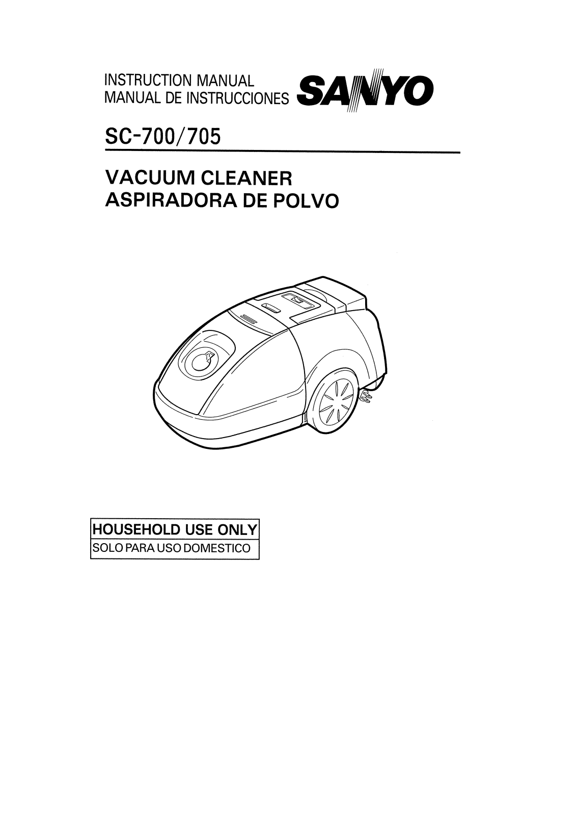 Sanyo SC-700, SC-705 Instruction Manual