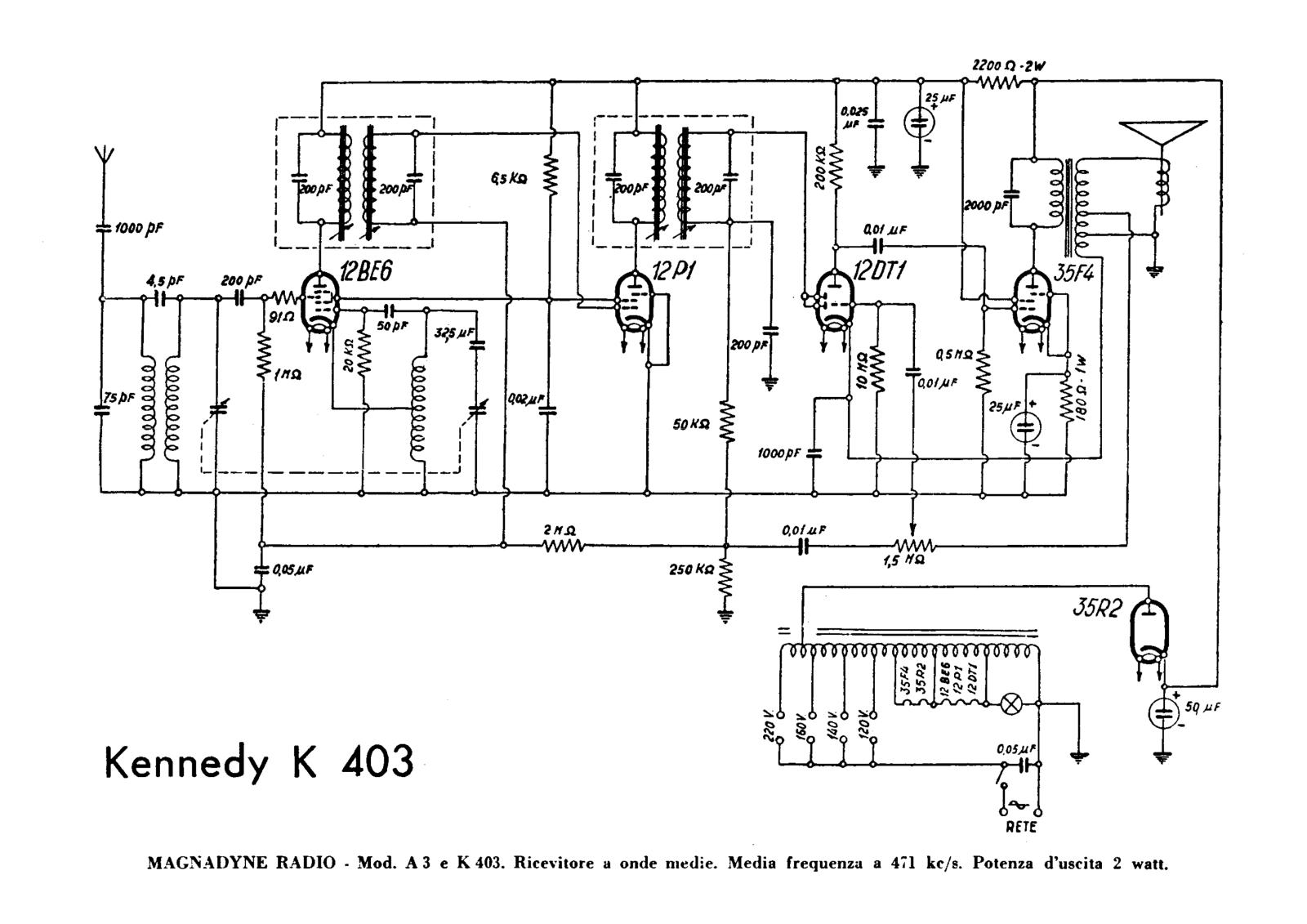 Kennedy k403 schematic