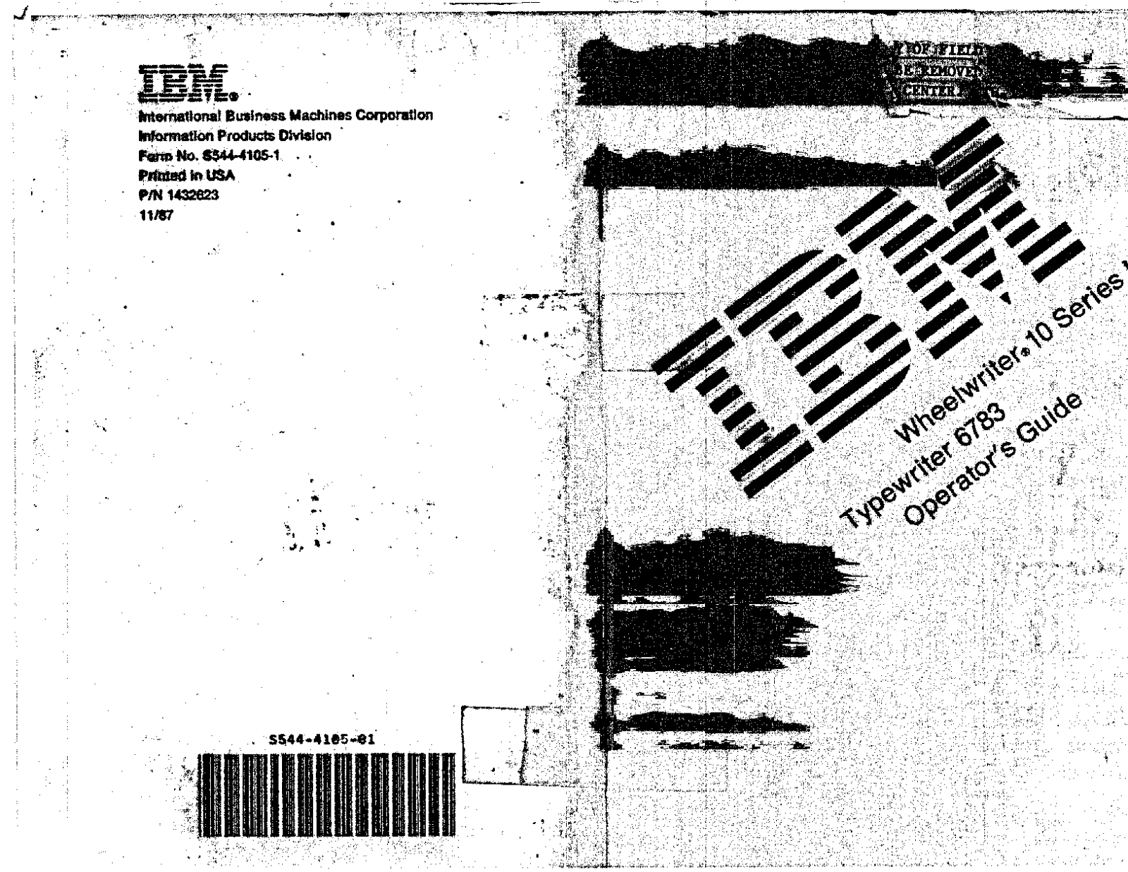 Lexmark IBM TYPEWRITER 6783 Manual