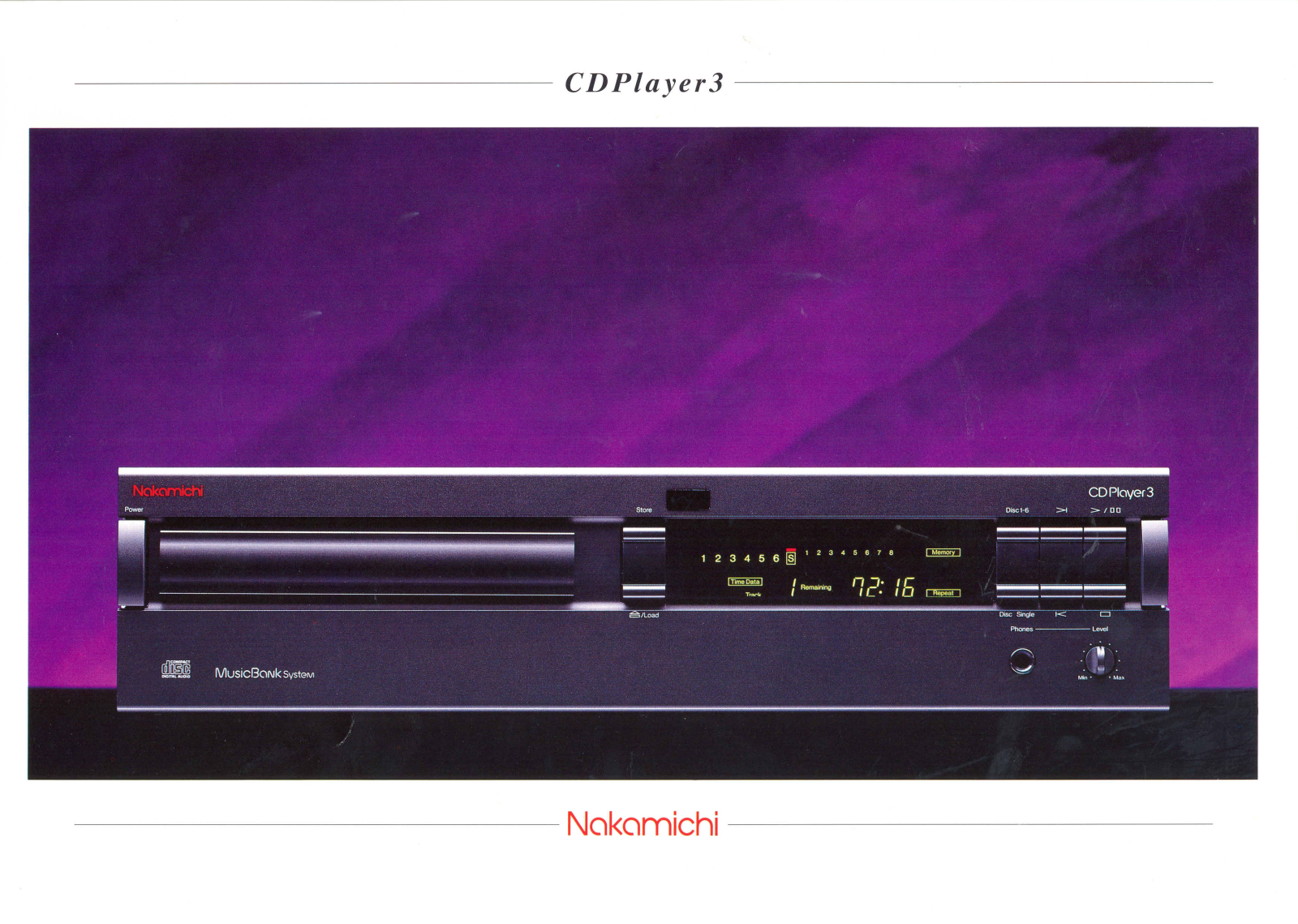 Nakamichi CD Player 3 Brochure