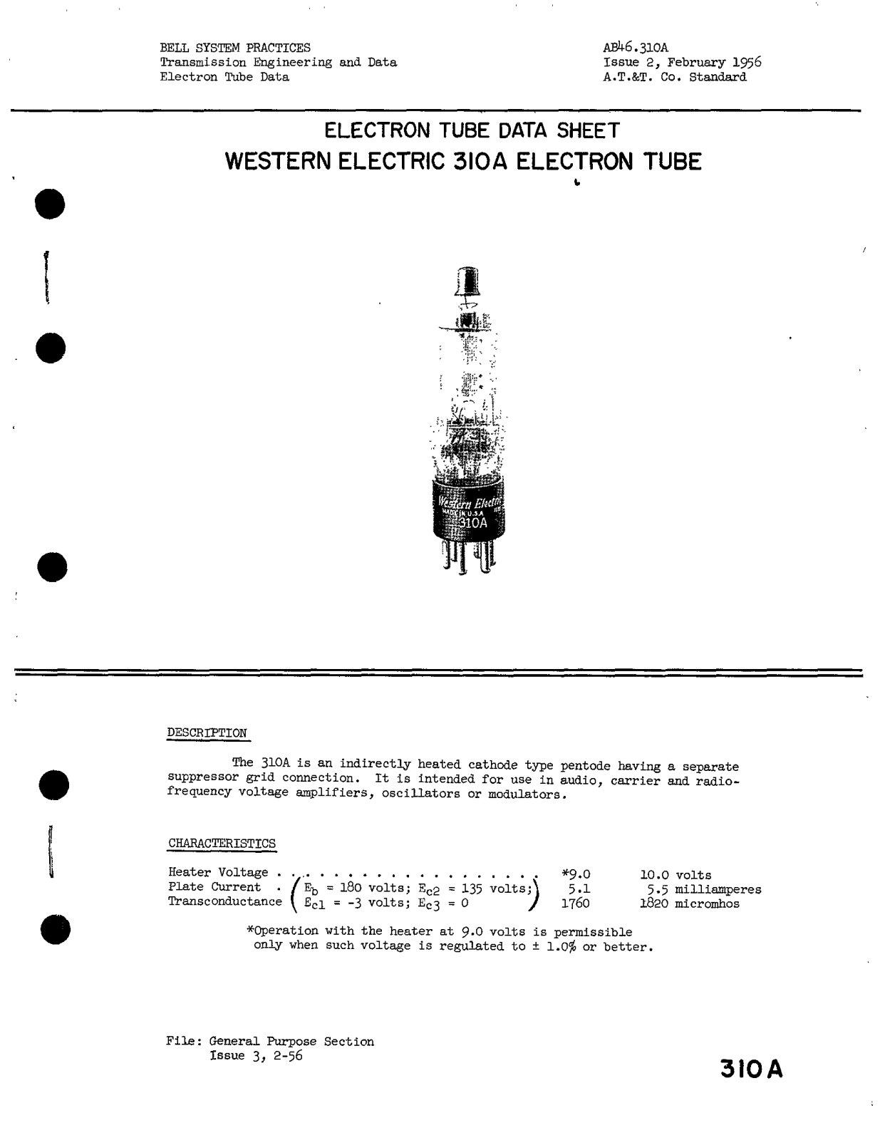 Western Electric 310-A Brochure