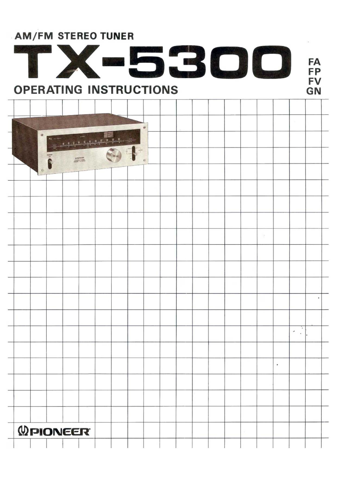Pioneer TX-5300 Owners Manual