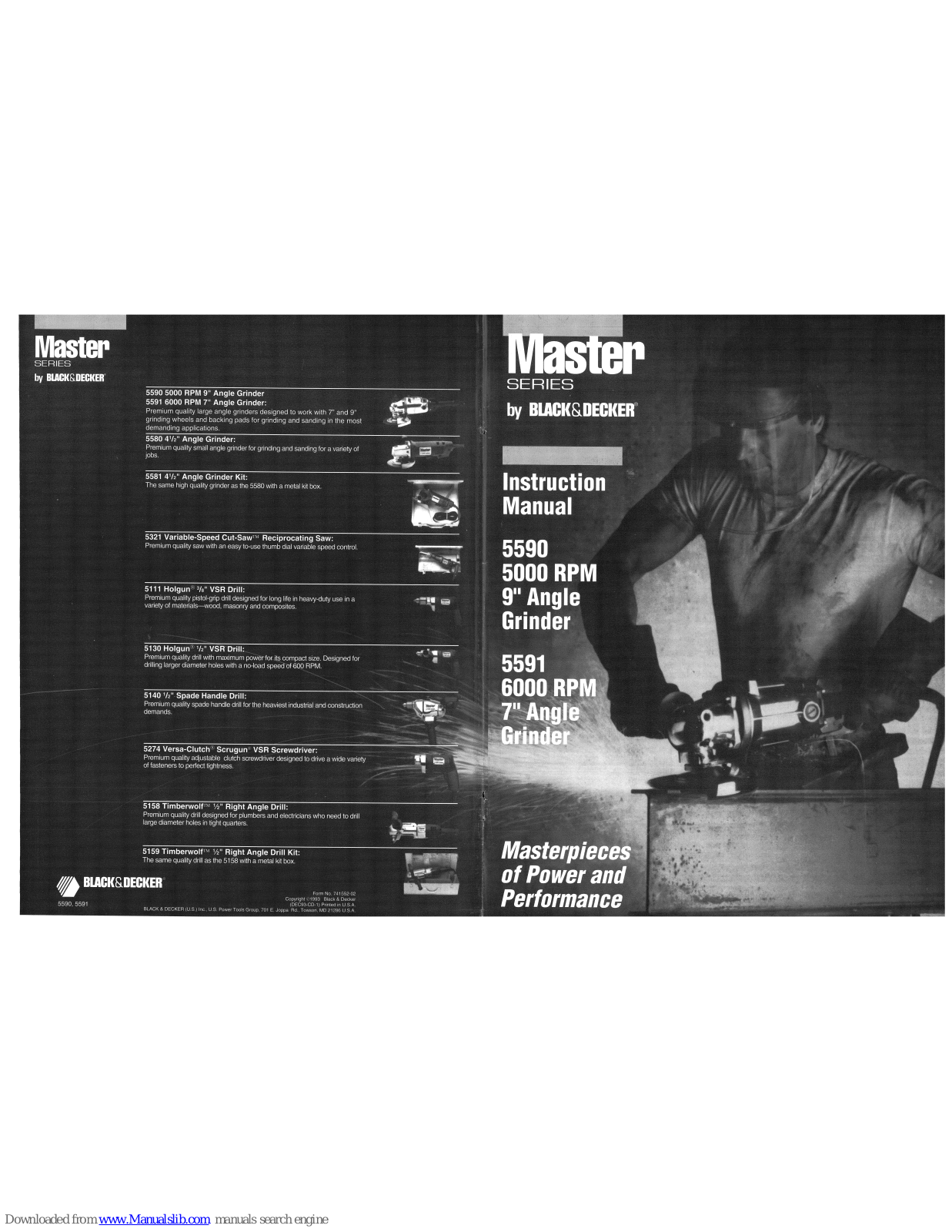 Black & Decker 5590, 5591 Instruction Manual