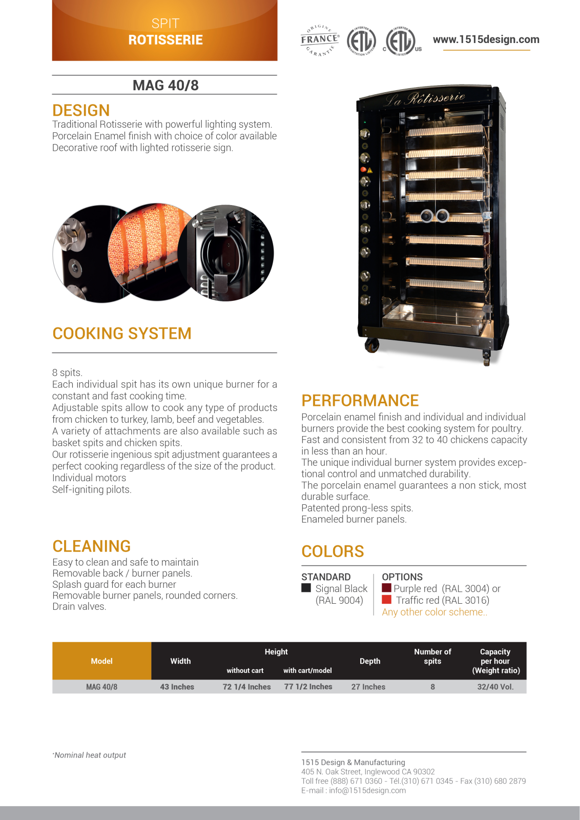 Doregrill MAG 40-8 User Manual