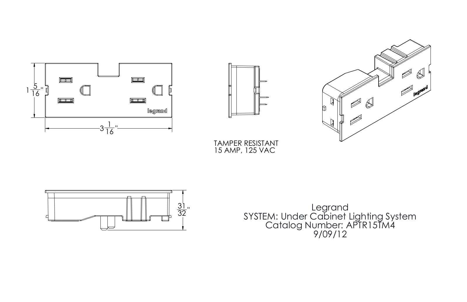 Legrand LEE1997 Dimensions - ManualMachine.com