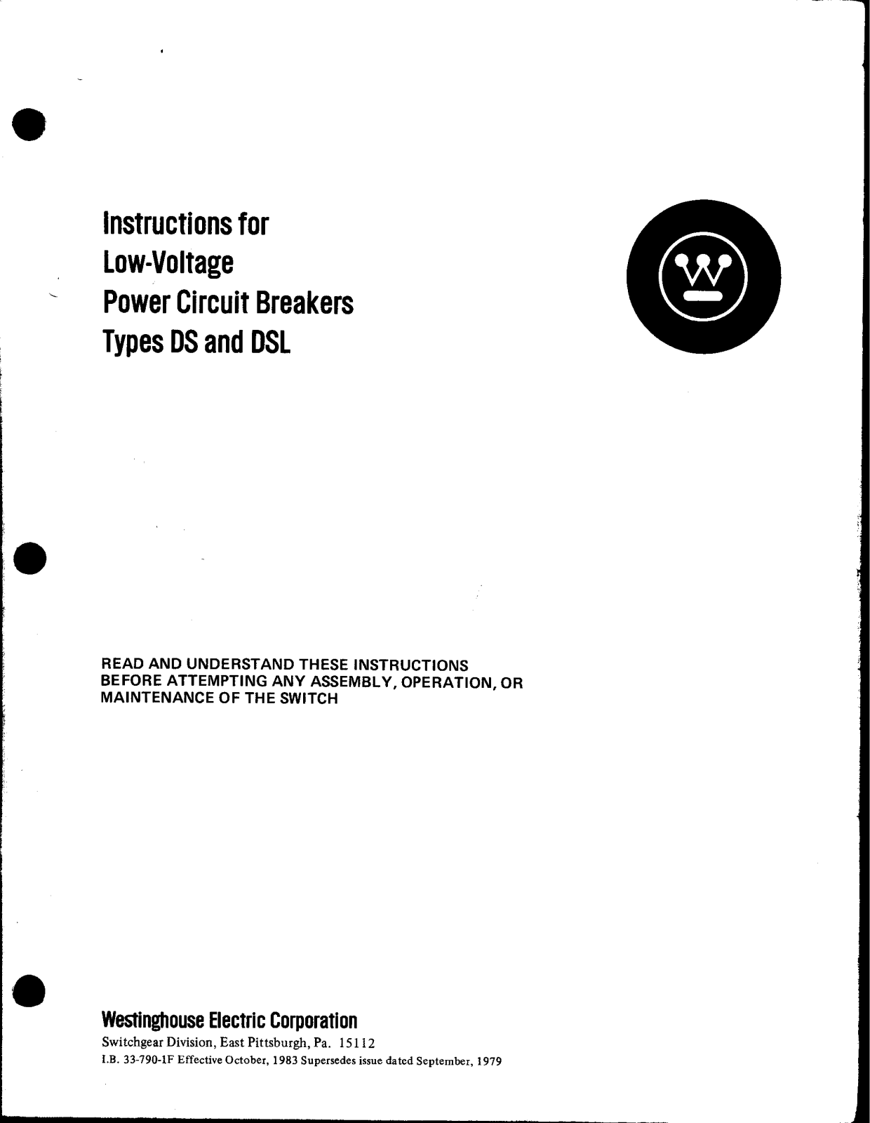 Westinghouse DSL, DS User Manual