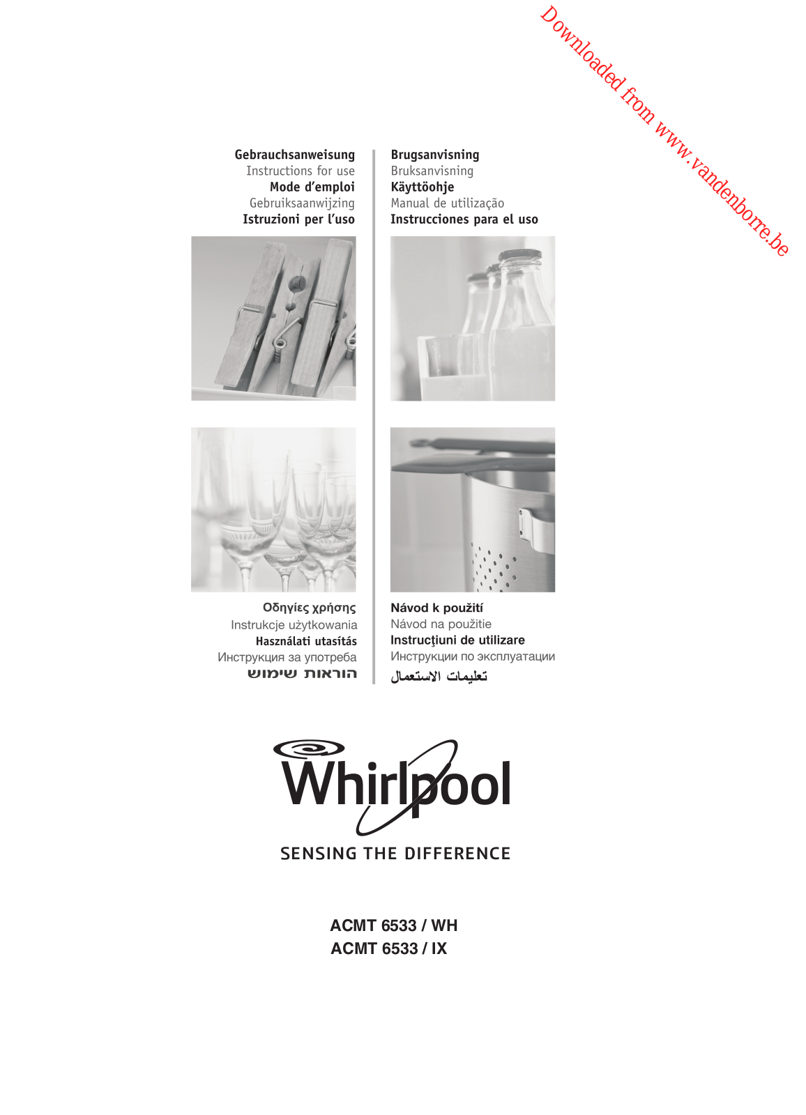 WHIRLPOOL ACMT 6533WH User Manual