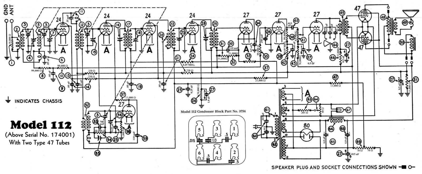 Philco 112b schematic