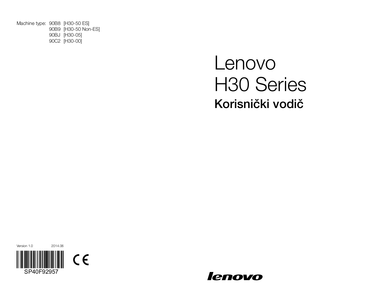 Lenovo H30-50, H30-05, H30-00 User Guide