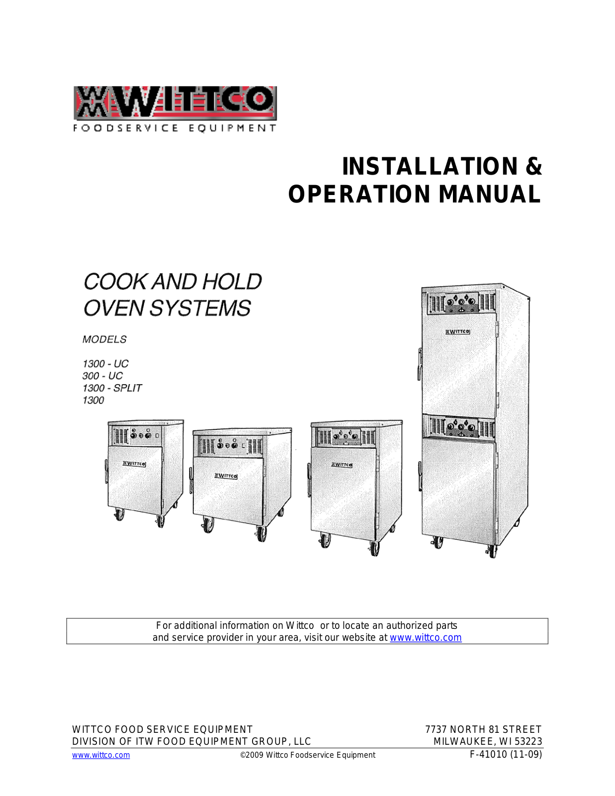 Wittco 300-UC Operator’s Manual