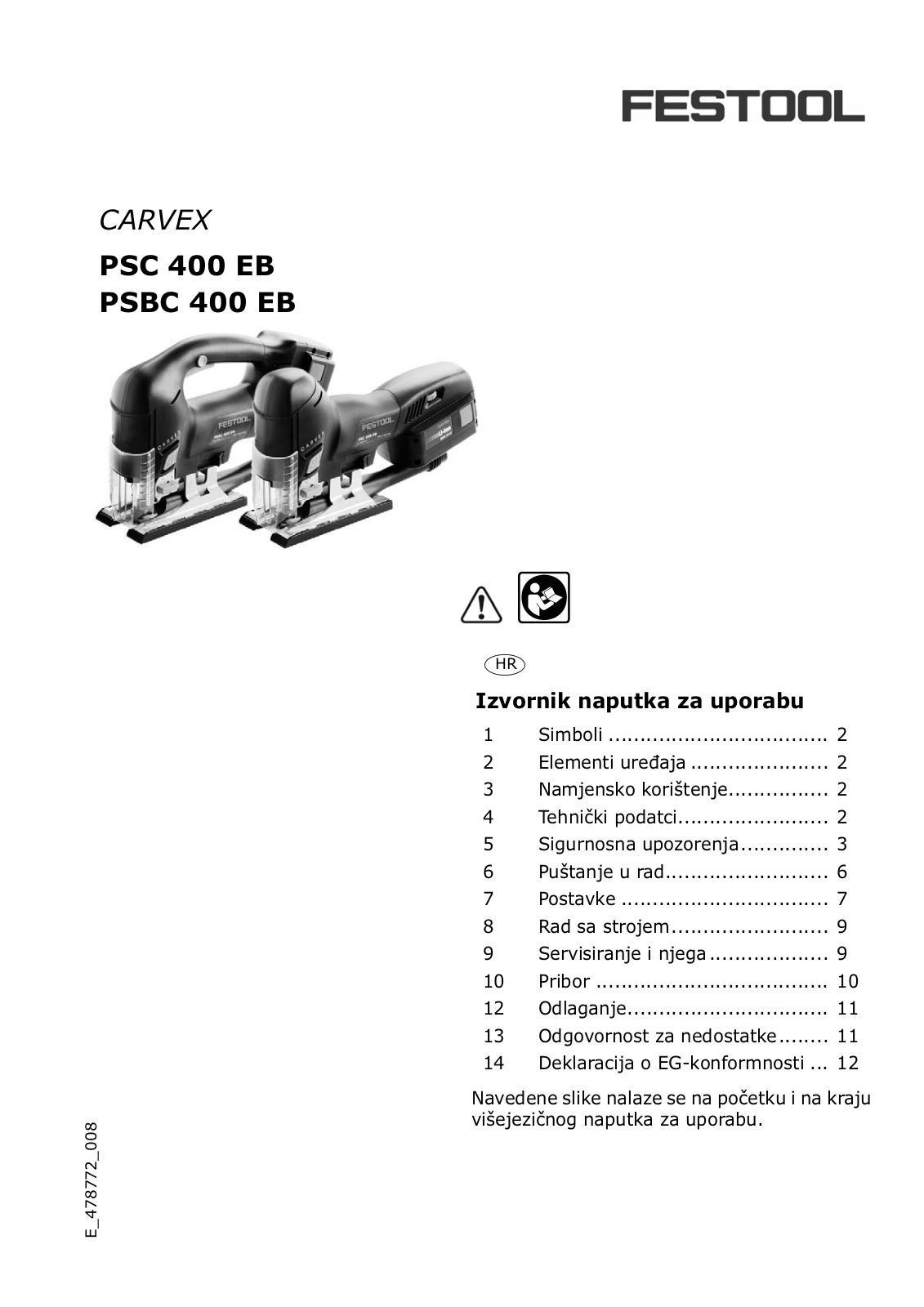 Festool PSBC 400 EB, PSC 400 EB User Manual