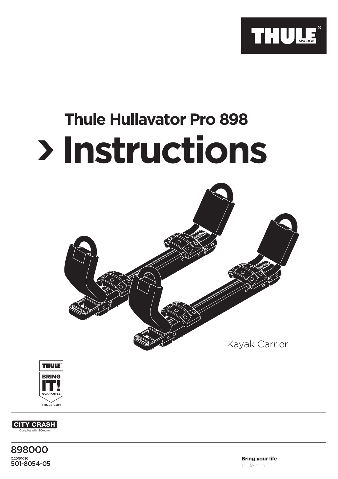 Thule Hullavator Pro 898 User Manual