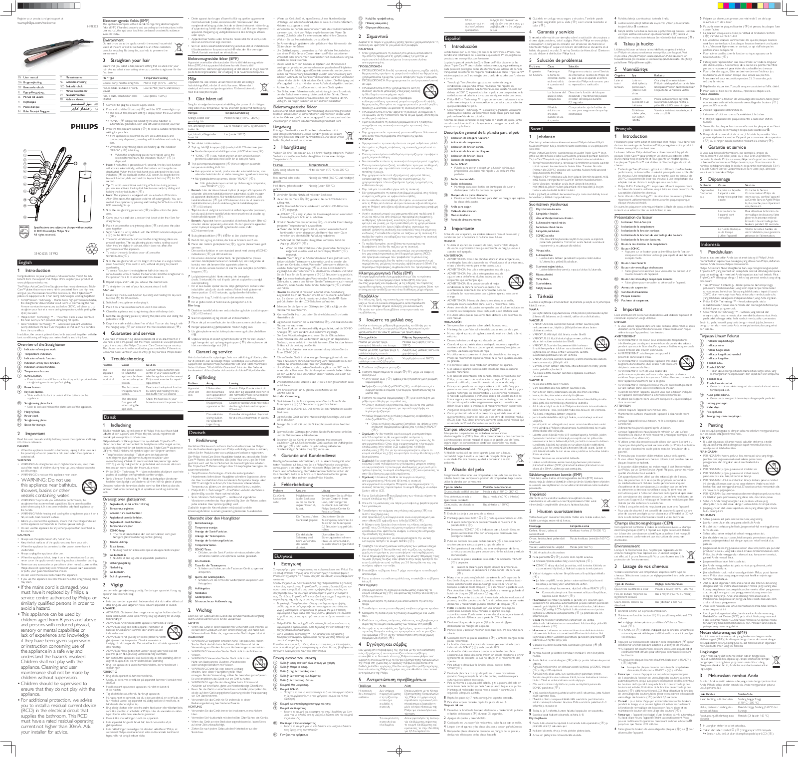 Philips HP8363/00 User Manual