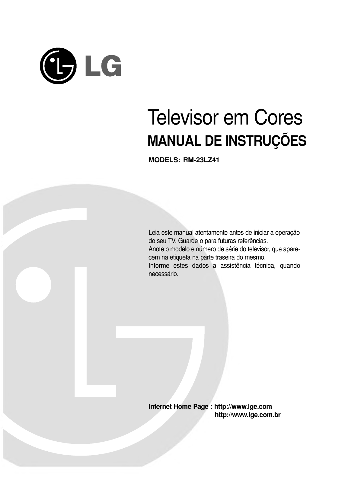 Lg RM-23LZ41 User Manual