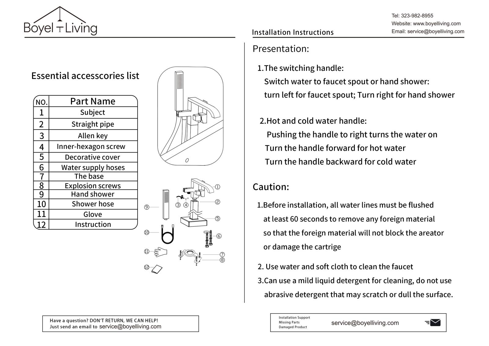 Boyel Living BOYE2329 Installation & Assembly - ManualMachine.com
