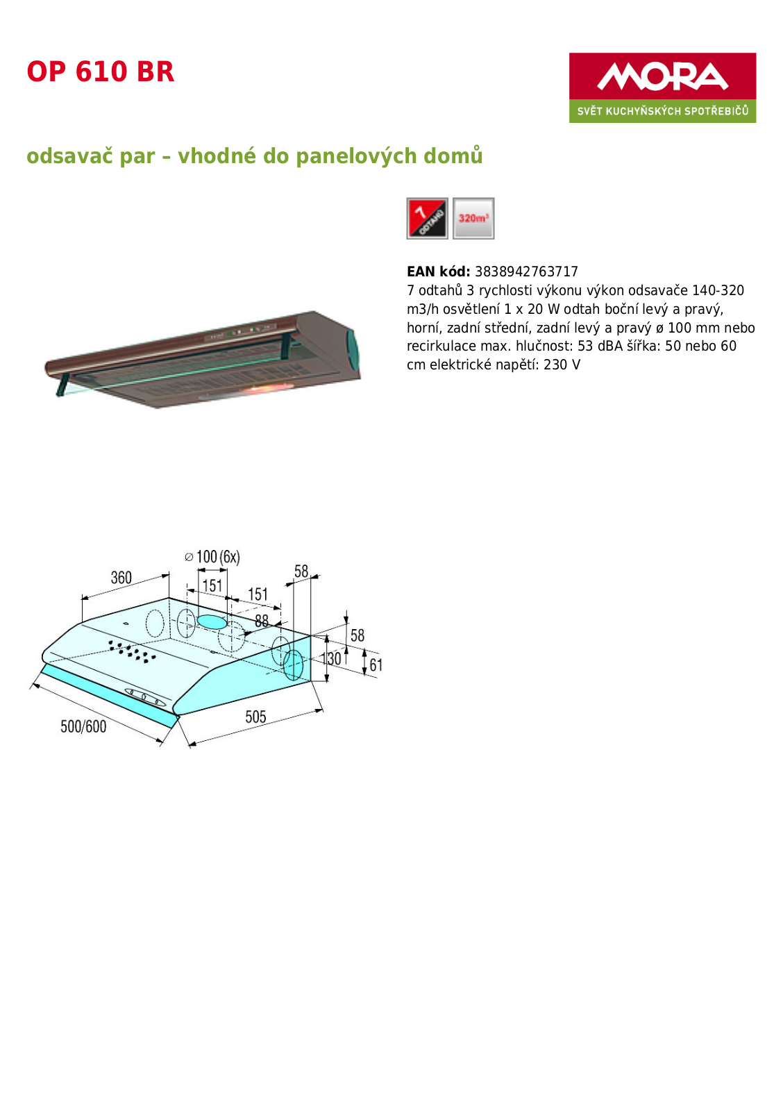 Mora OP 610 BR User Manual