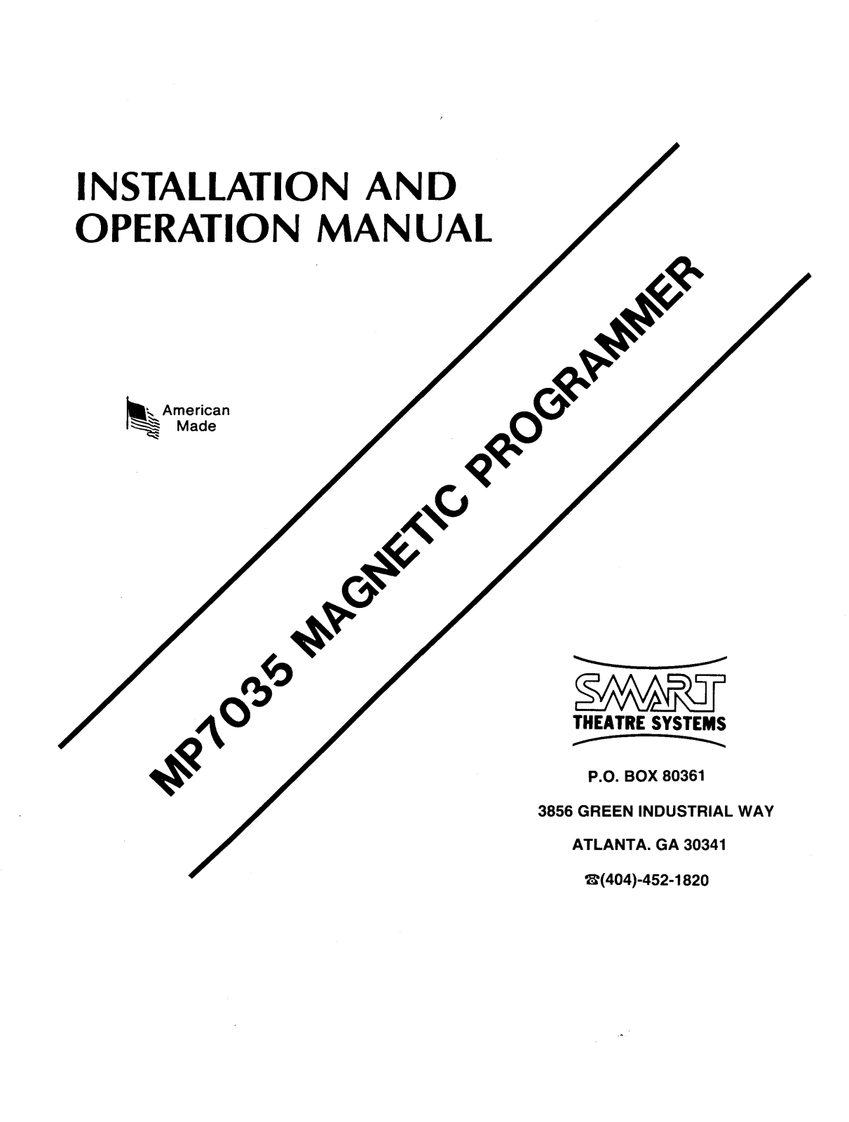 Smart MP7035 OPERATION MANUAL