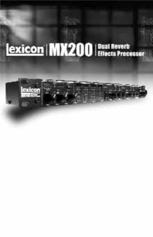Lexicon MX200 Owner's Manual