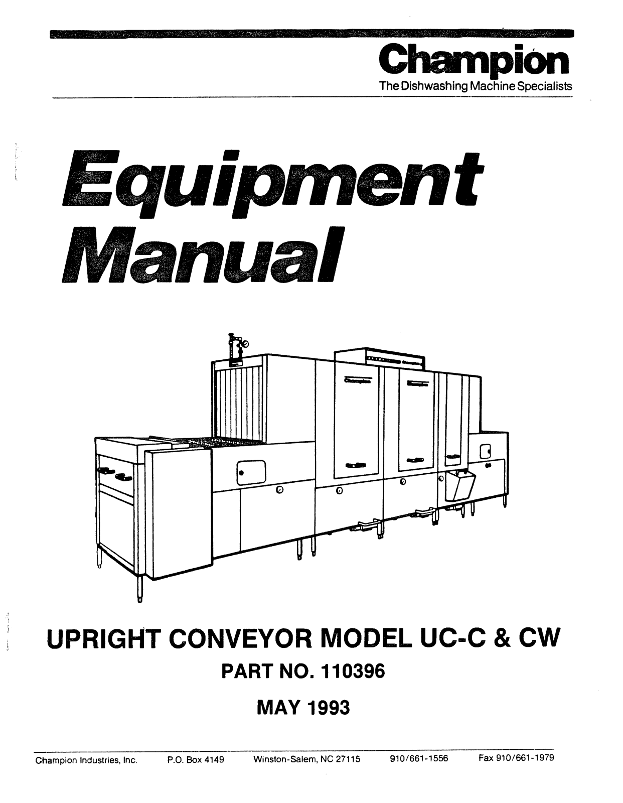 Champion UC-CW Installation Manual