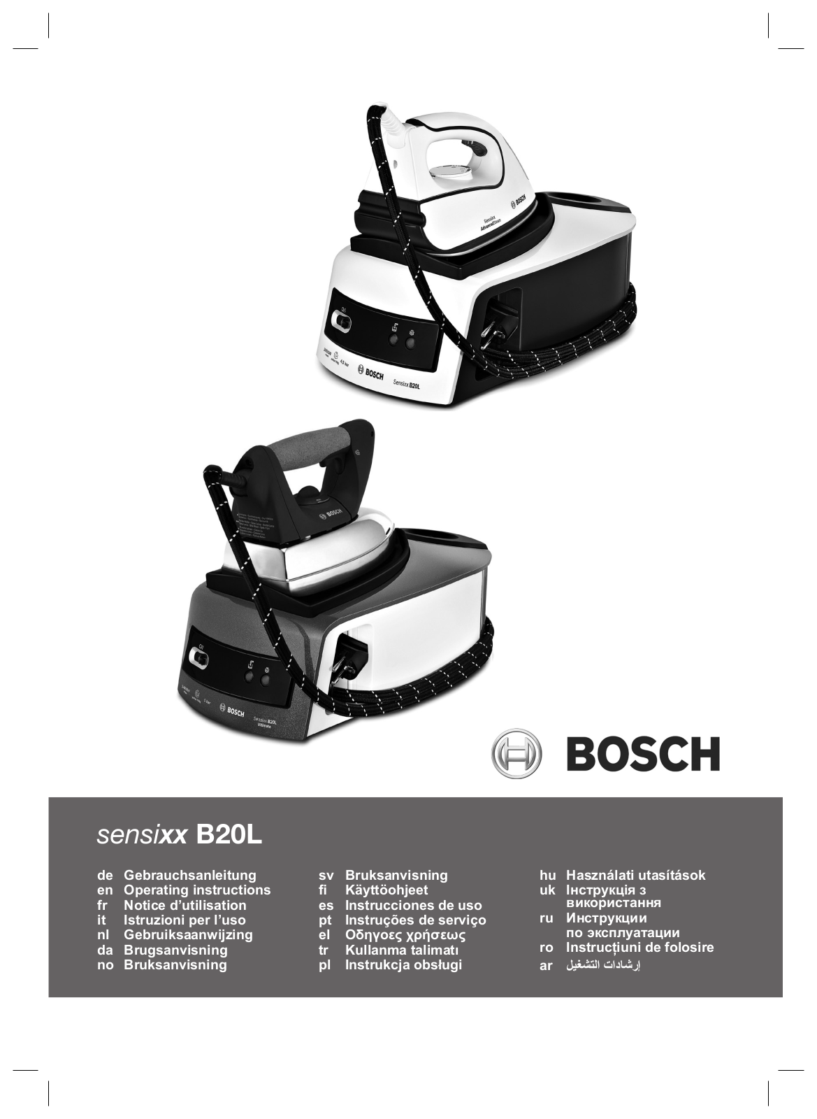 Bosch sensixx B20L User Manual