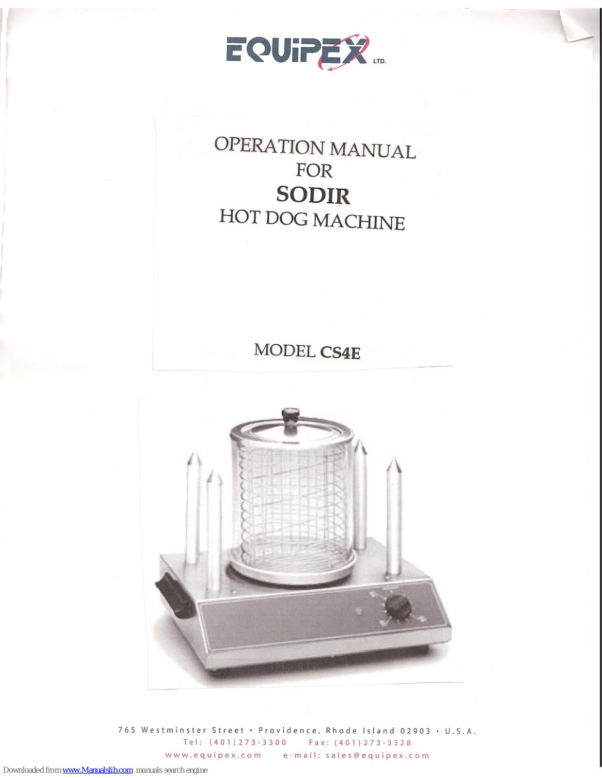 Equipex SODIR CS4E Operation Manual - ManualMachine.com