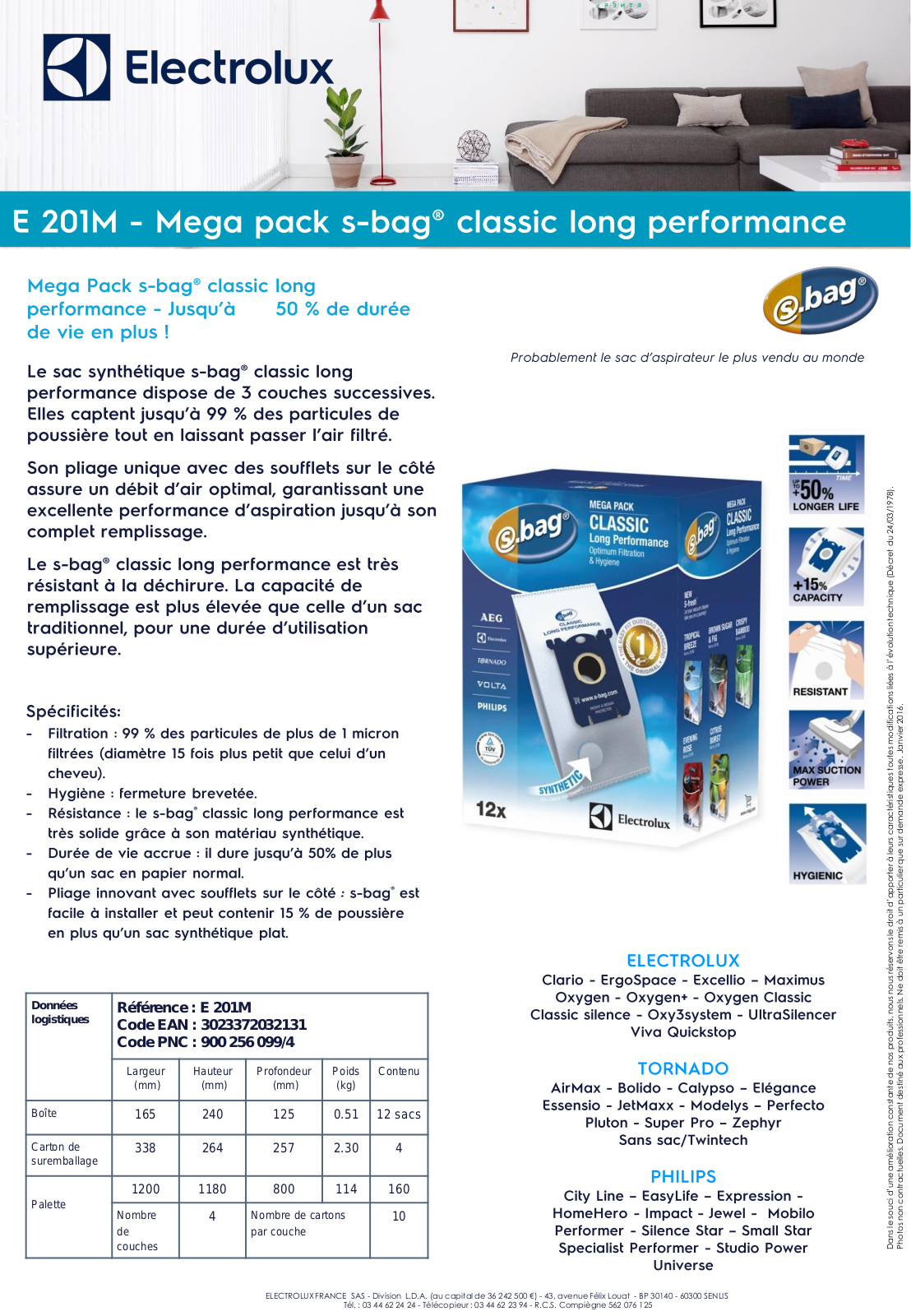 Electrolux E201 M product sheet - ManualMachine.com