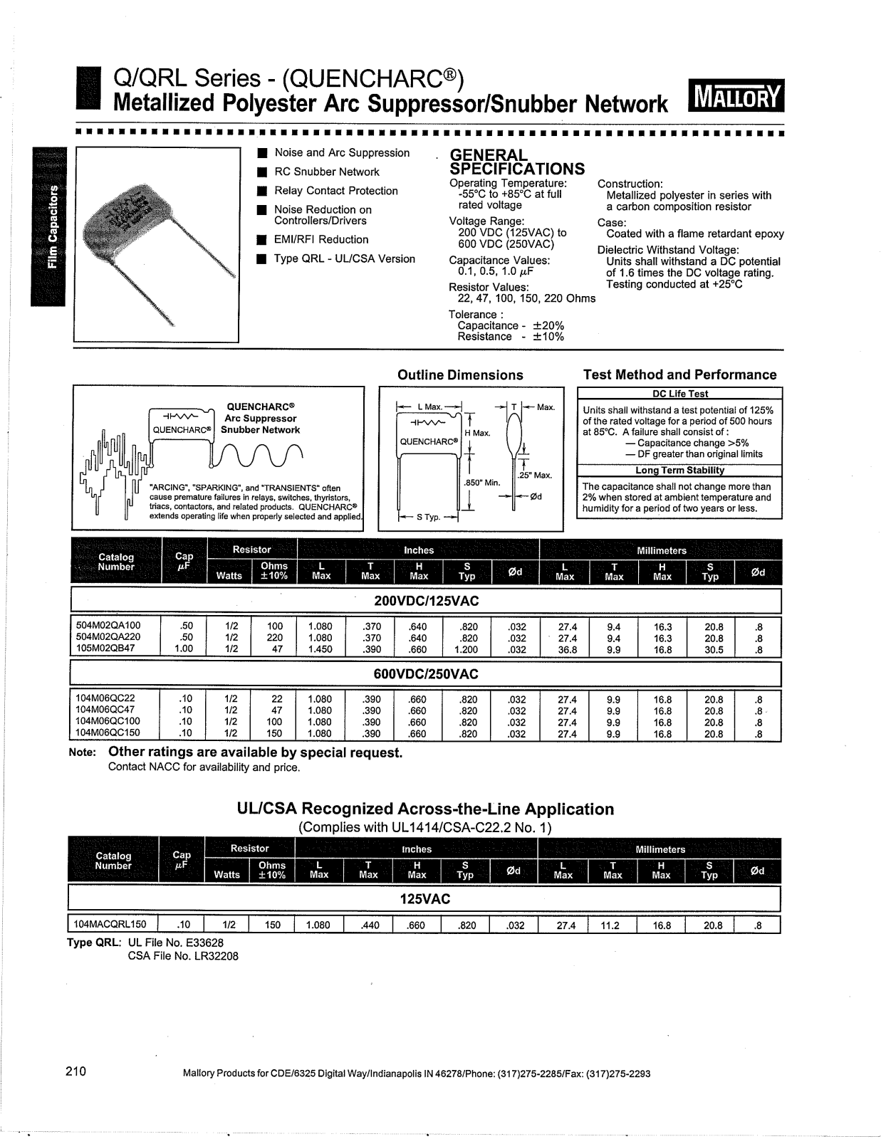 Grieve Corporation Q-QRL User Manual