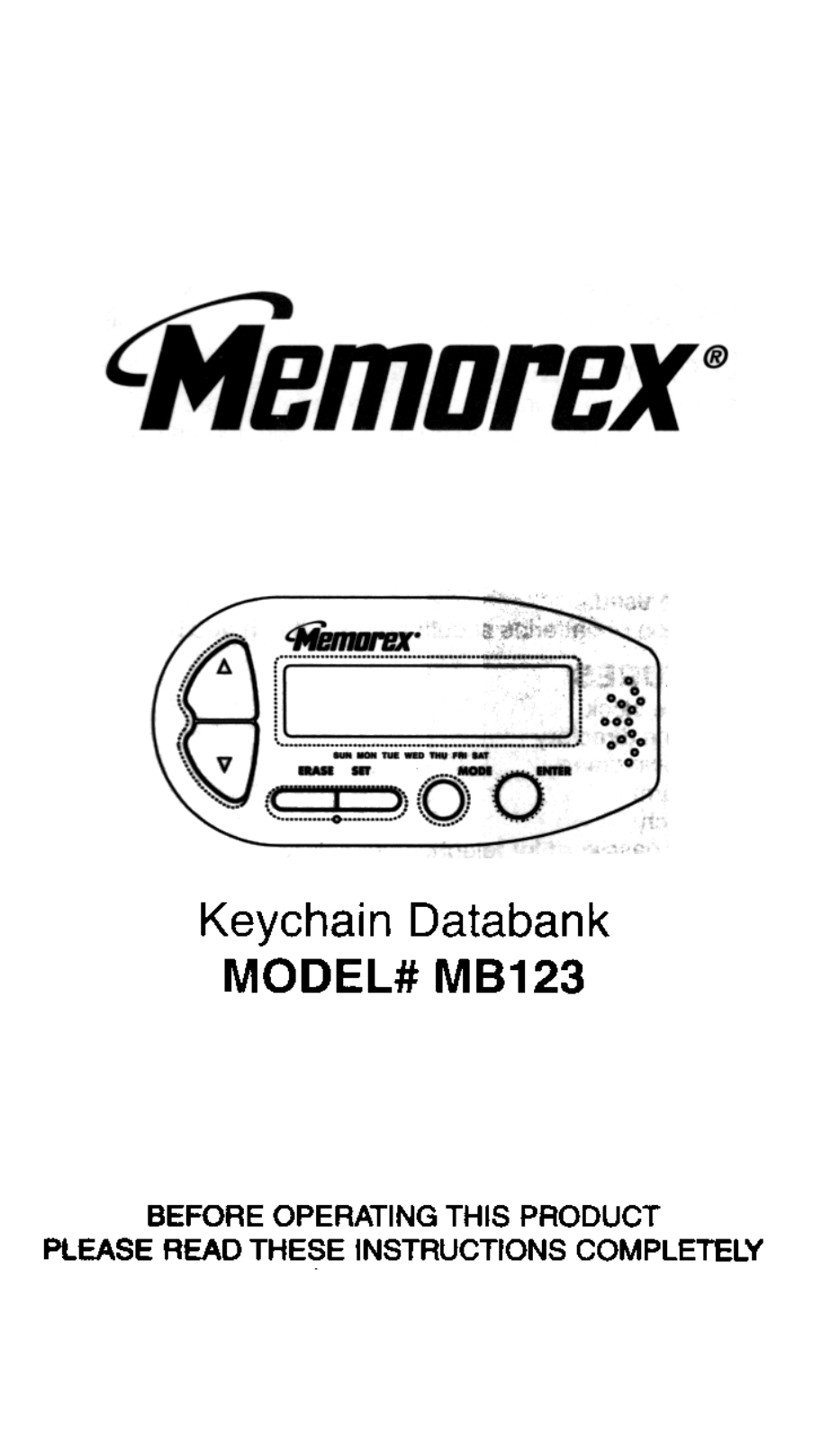 Memorex MB123 user Manual - ManualMachine.com