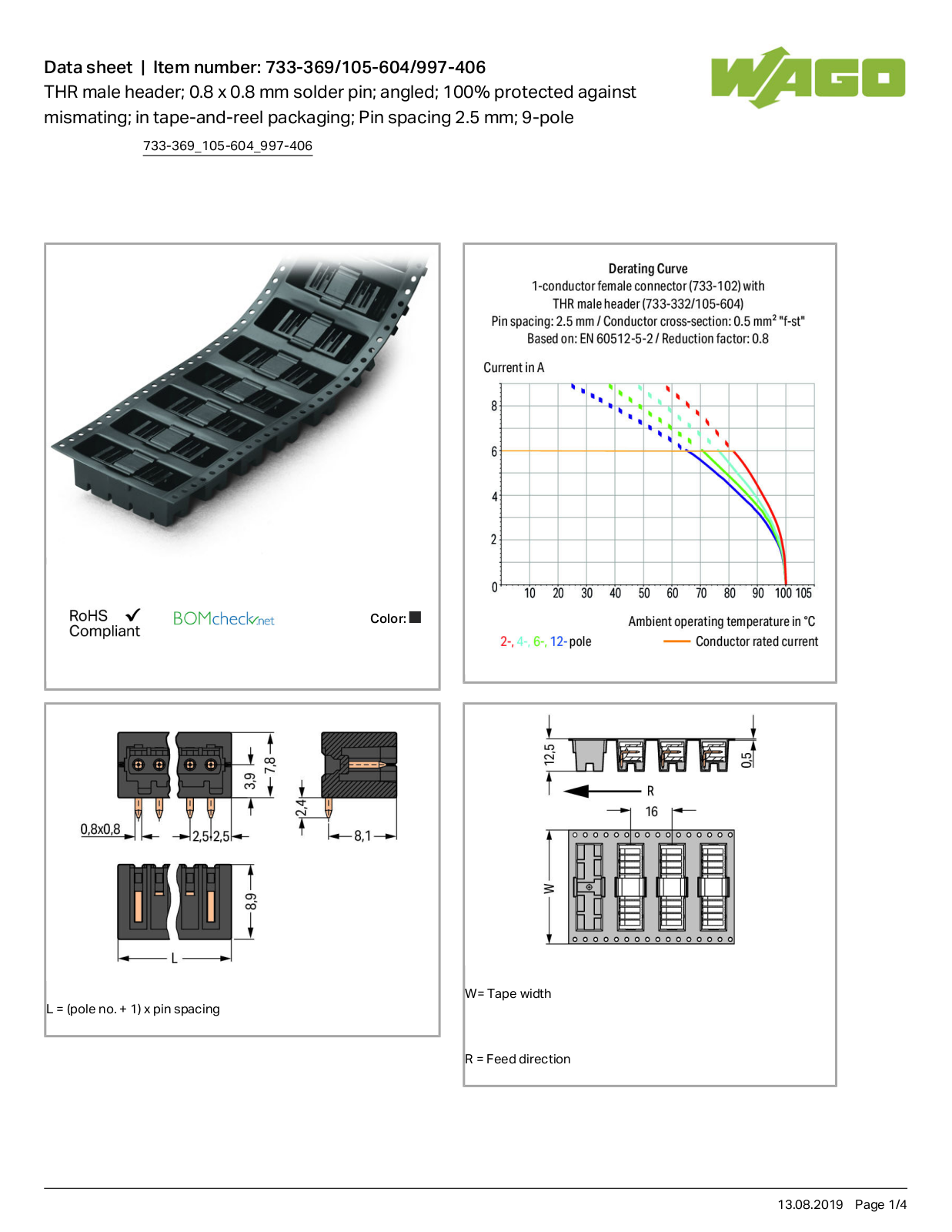 Wago 733-369/105-604/997-406 Data Sheet