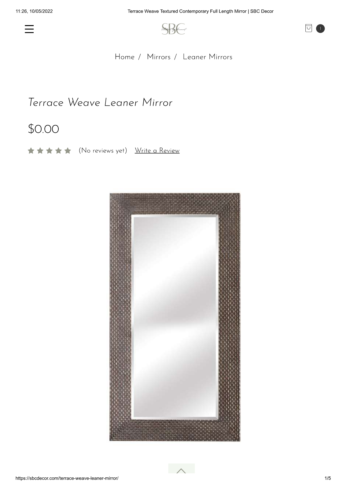 SBC Décor W002202500 Specifications - ManualMachine.com